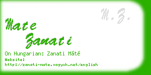 mate zanati business card